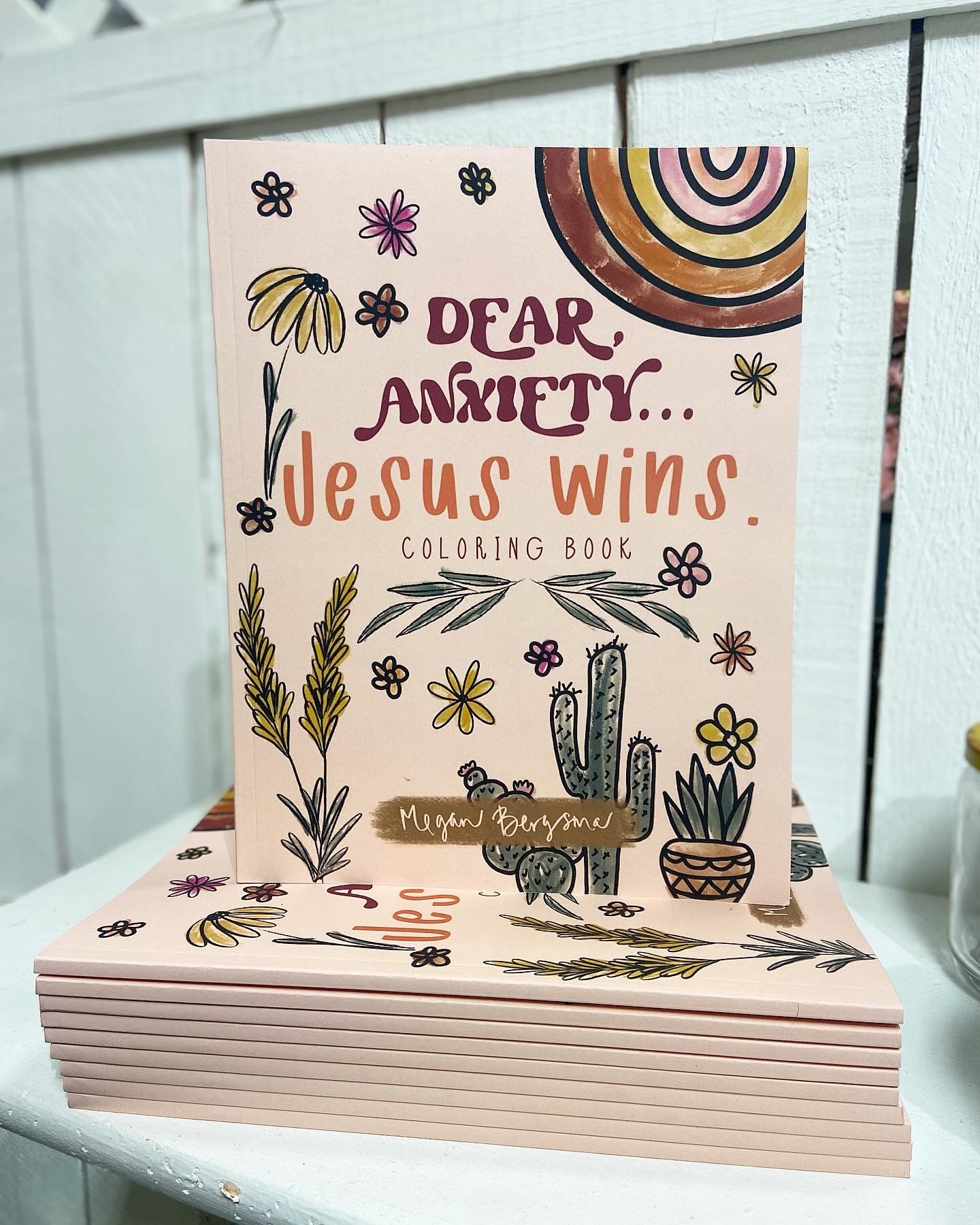 Dear anxiety, Jesus wins adult coloring book